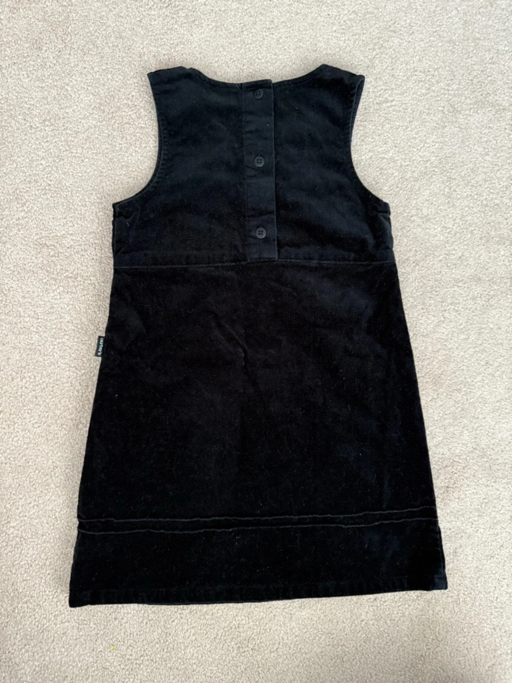 Carter's Vintage Silver Tag Black Velvet Dress with rose embroidery - Size 5